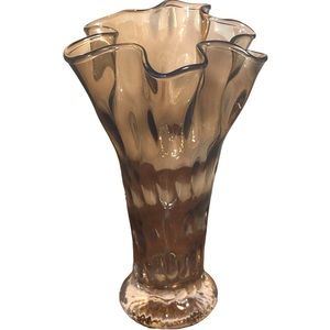 Beautiful Crystal Glass Vase With Smokey Hues
